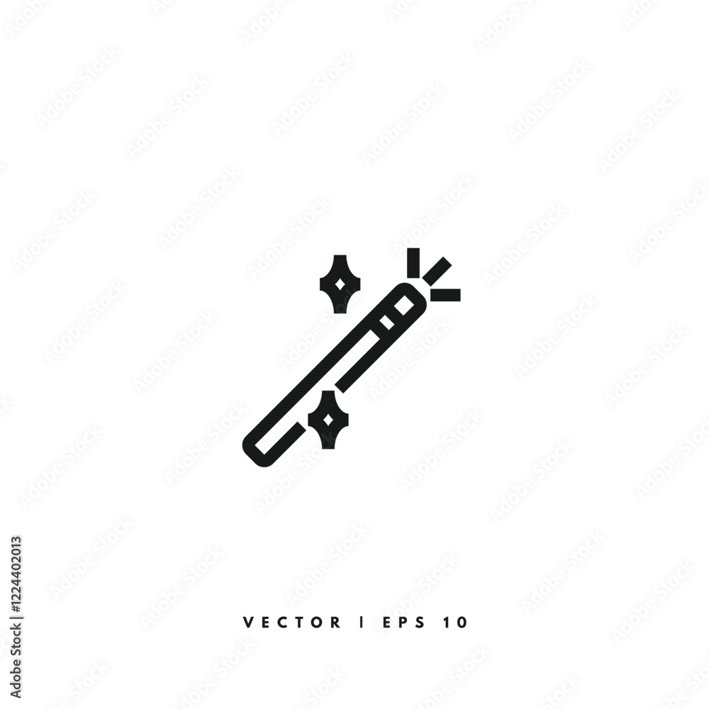 Magic Wand Icon. Editable Stroke Magic Wand Icon. Editable Stroke