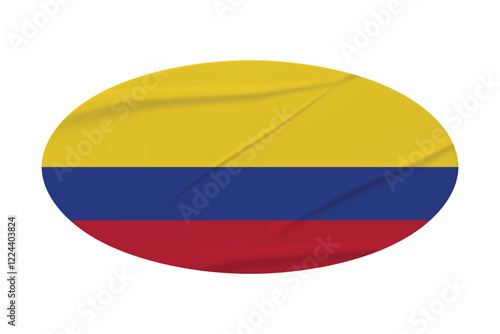 Free Download Colombia Flag Stickers. Glue-on, wrinkled stickers or labels	
 - GFXLoad