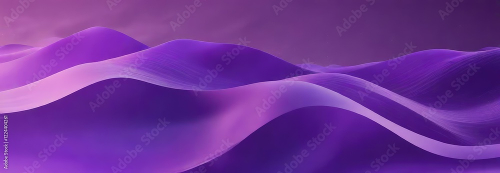 Obraz premium Gradient background with abstract purple waves, black, vibrant, abstract