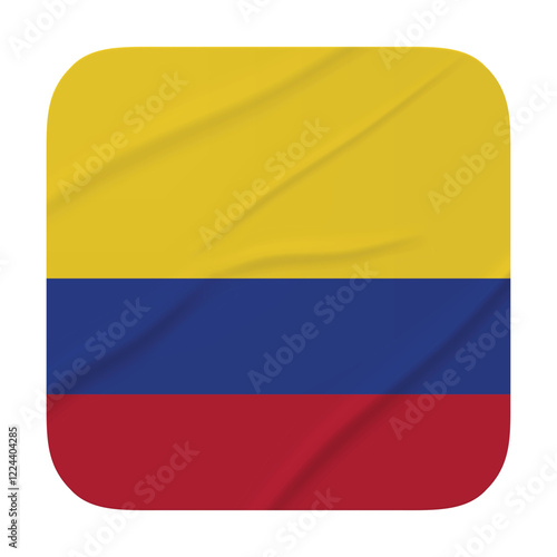 Free Download Colombia Flag Stickers. Glue-on, wrinkled stickers or labels	
 - GFXLoad