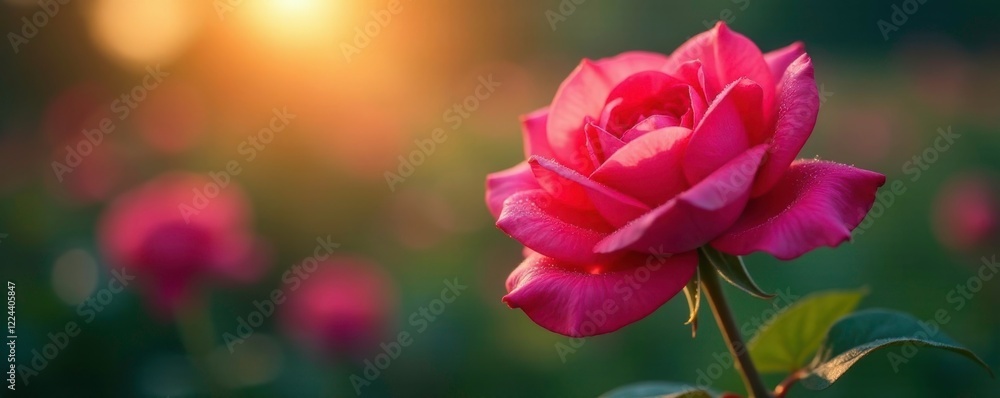 Softly glowing rose petals unfolding in the morning dew, , blossoms, nature Softly glowing rose petals unfolding in the morning dew, , blossoms, nature
