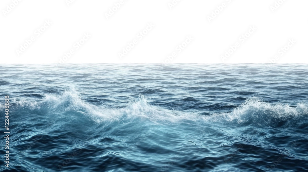 Fototapeta premium A captivating image of ocean waves gently breaking on the water's surface, showcasing the beauty and power of nature.