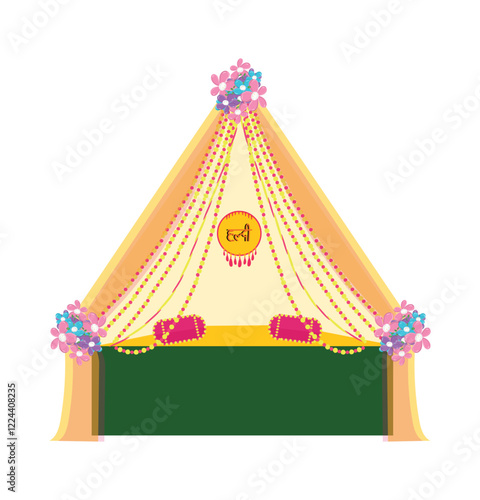 Haldi ceremony decorative setup