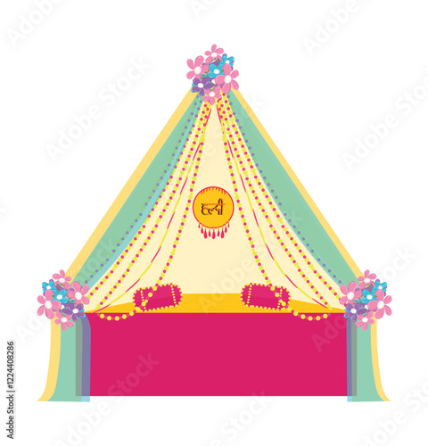 Haldi ceremony decorative setup