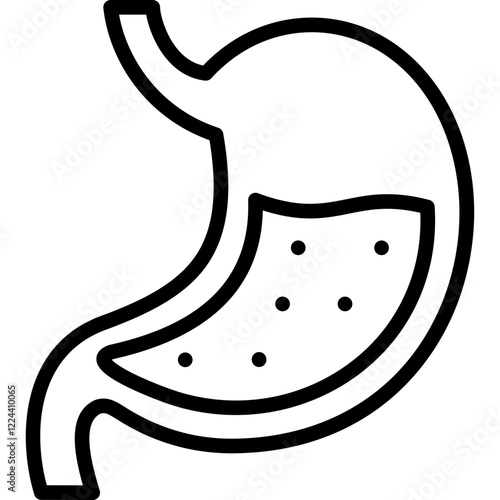 stomach line icon
