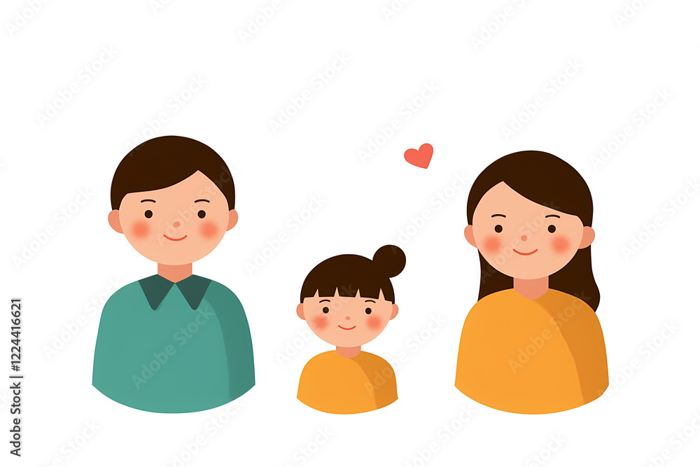 Family communication together. Happy young family Family communication together. Happy young family