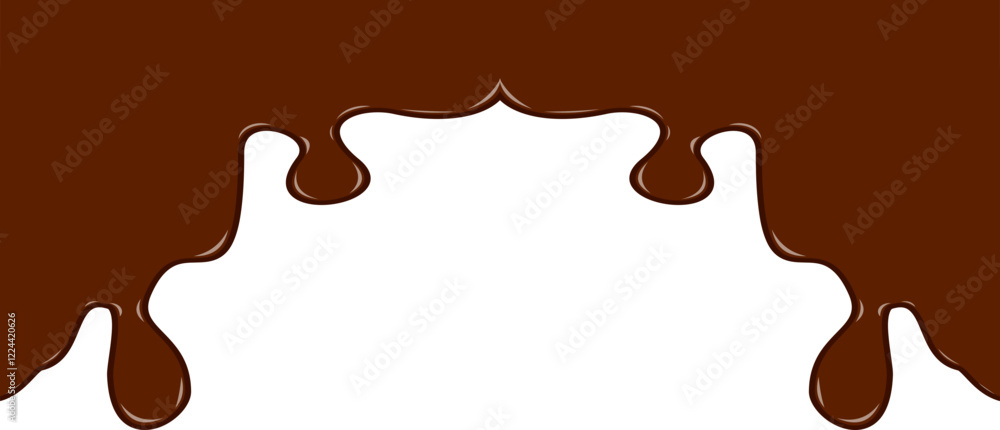 Melted Chocolate Corner Border Melted Chocolate Corner Border