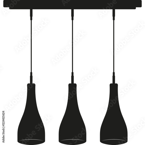Simple vector icon chandelier
