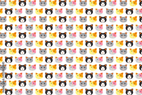 CAT VECTOR PATTERN DESIGN