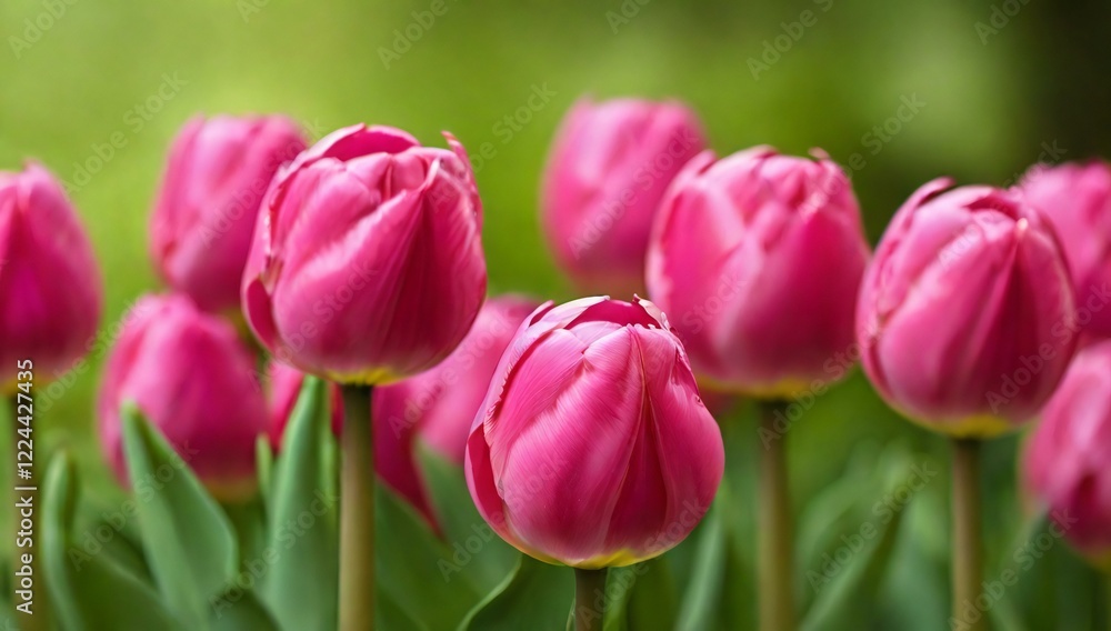 pink tulips in the garden pink tulips in the garden