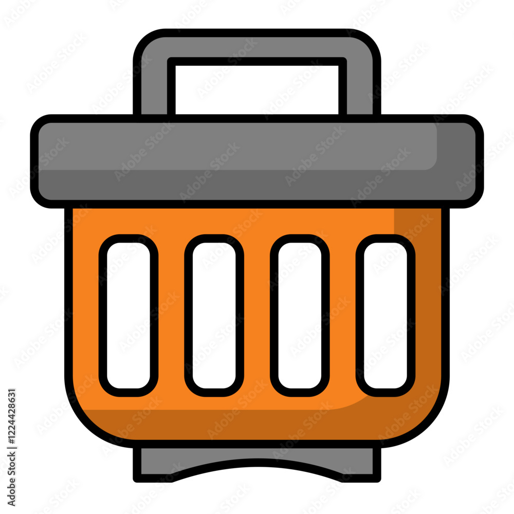 Garbage icon. office material icon. lineal color Garbage icon. office material icon. lineal color