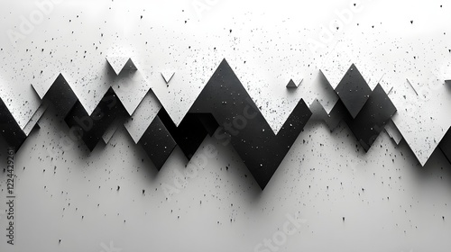 A repeating triangle pattern in various sizes, all in black on white.