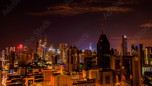 Photography A beautiful night in Malaysia's capital city of kuala lumpur.
