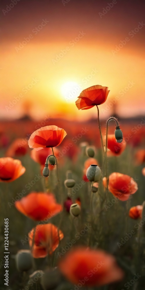 Fototapeta premium red poppy flower