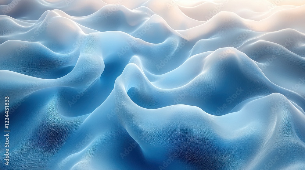 Obraz premium Sleek Modern Abstract Background Design with Translucent Curves and Soft Ambient Lighting