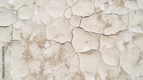 Dry cracked earth texture, arid land, drought.