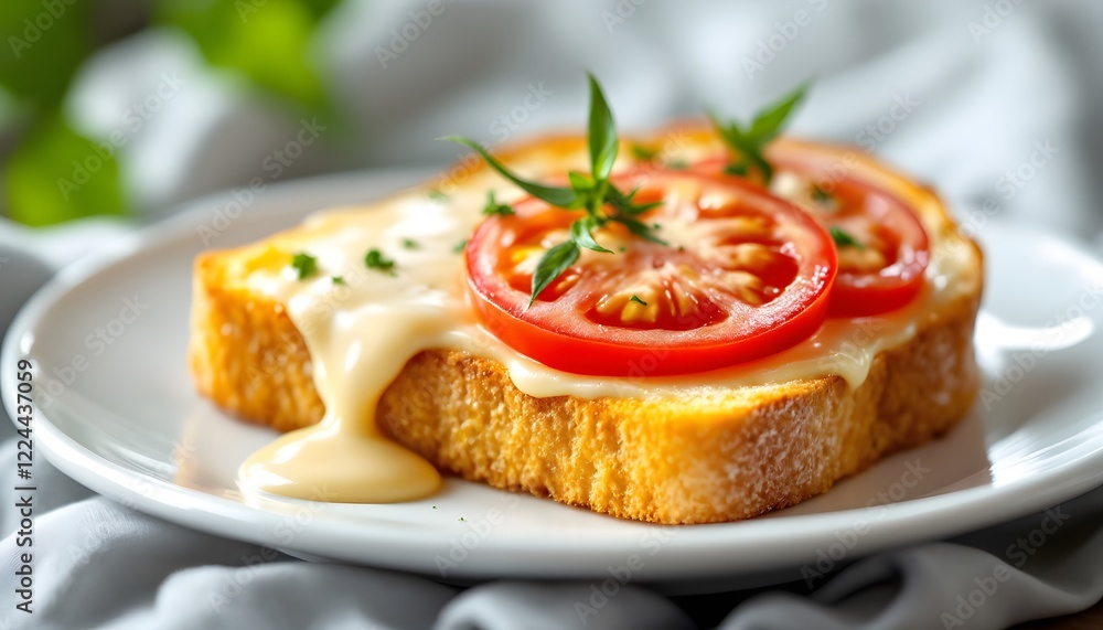 An ultra-realistic 8k image of a slice of white bread toasted to a golden brown, with a pat of melting butter and a dollop of strawberry jam on top. The toasted edges should be slightly cris An ultra-realistic 8k image of a slice of white bread toasted to a golden brown, with a pat of melting butter and a dollop of strawberry jam on top. The toasted edges should be slightly cris
