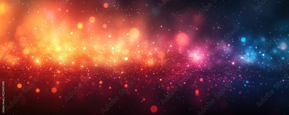 Fototapeta premium Abstract Holographic Rainbow Foil Iridescent Texture Background with Shiny Neon Colors and Glitch Effects