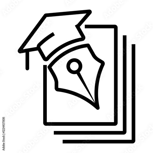 mortarboard Line Icon