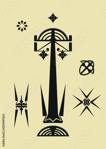 Tattooing of ethnic peoples of oceania. Ornamentation of the peoples of Africa and Polynesia