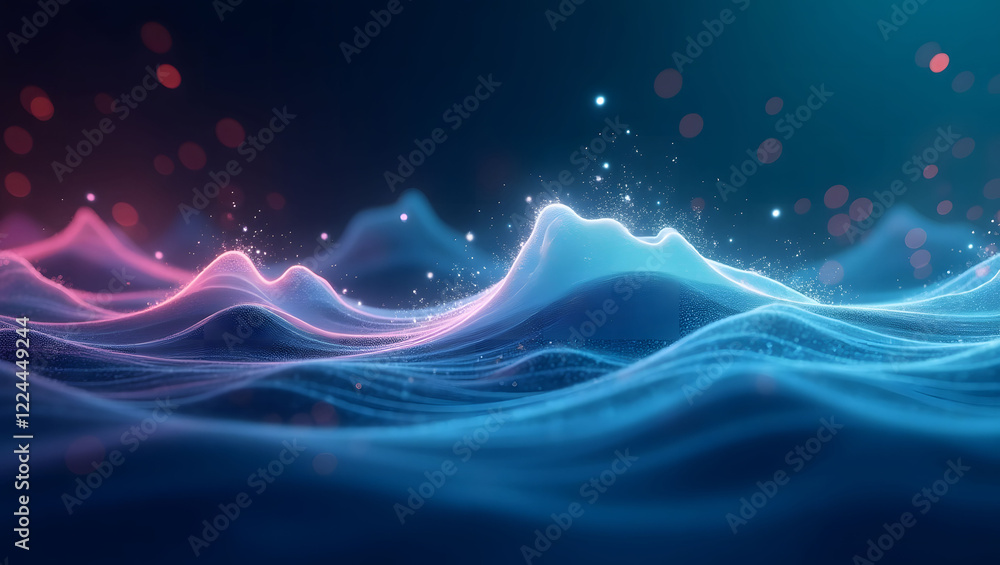 A vibrant, futuristic depiction of a point wave, set against an abstract, swirling background that appears to be in motion, evoking a sense of dynamic energy and connection. The wave itself is sleek a A vibrant, futuristic depiction of a point wave, set against an abstract, swirling background that appears to be in motion, evoking a sense of dynamic energy and connection. The wave itself is sleek a