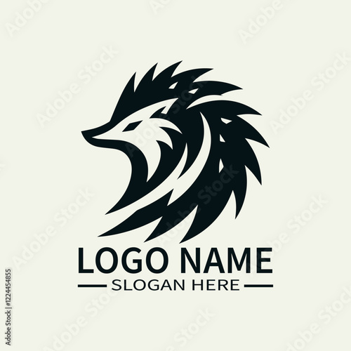 Sharp and Futuristic Hedgehog Logo Design, Cyberpunk Hedgehog Logo, Tech Hedgehog Mascot