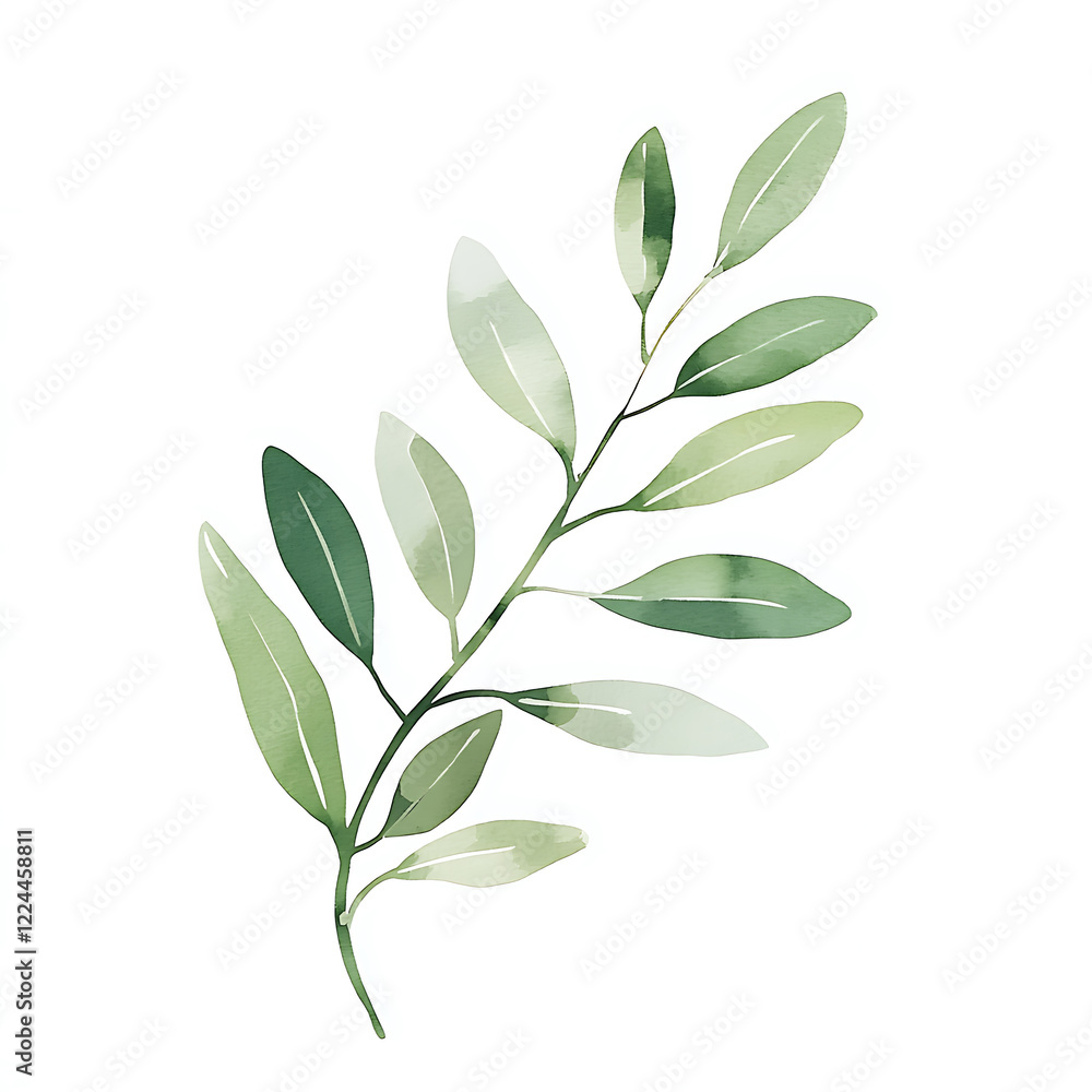 Fototapeta premium Flowers and leaves in pictures illustrator2D