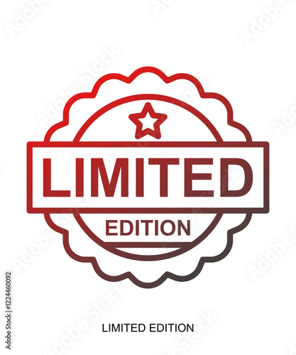 Product presentation icon with red gradient lines that show assertiveness and courage