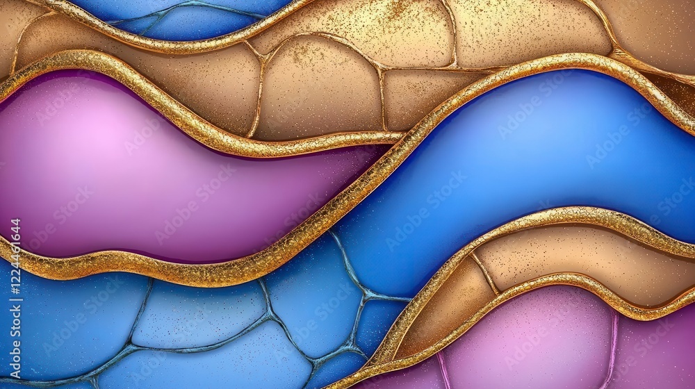 An abstract art background with vibrant swirling colors and textured details, blending shades of blue, pink, and gold. High Quality An abstract art background with vibrant swirling colors and textured details, blending shades of blue, pink, and gold. High Quality