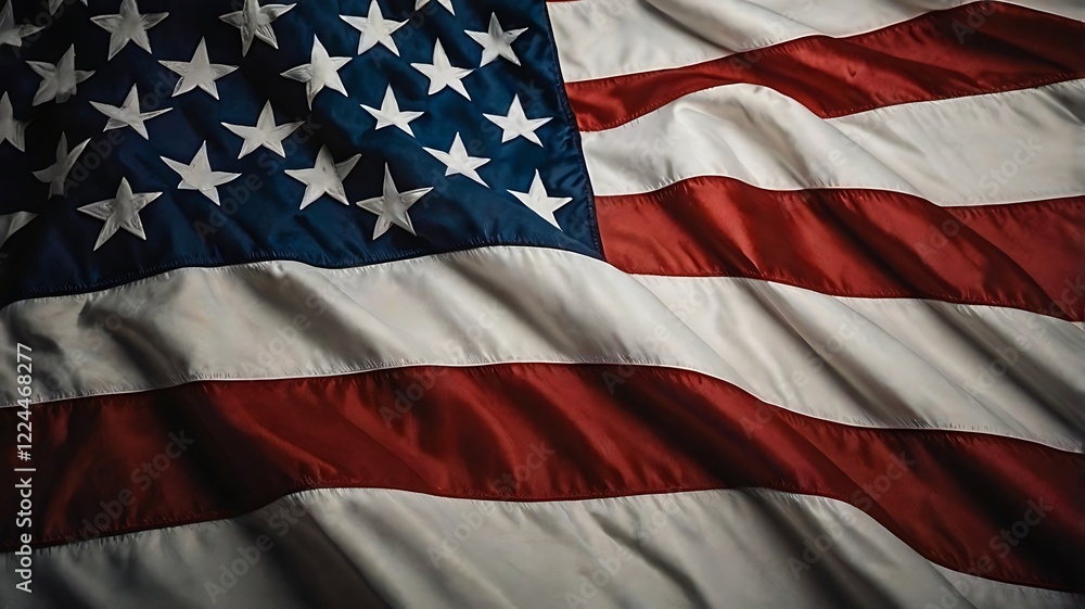 The USA flag with fireworks