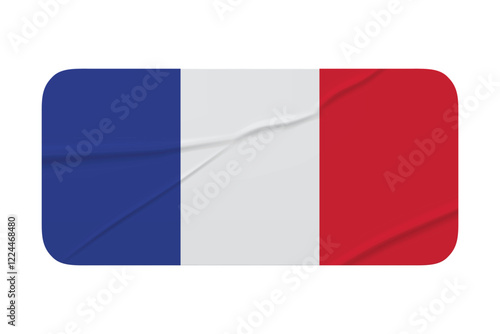 Free Download France Flag Stickers. Glue-on, wrinkled stickers or labels	
 - GFXLoad