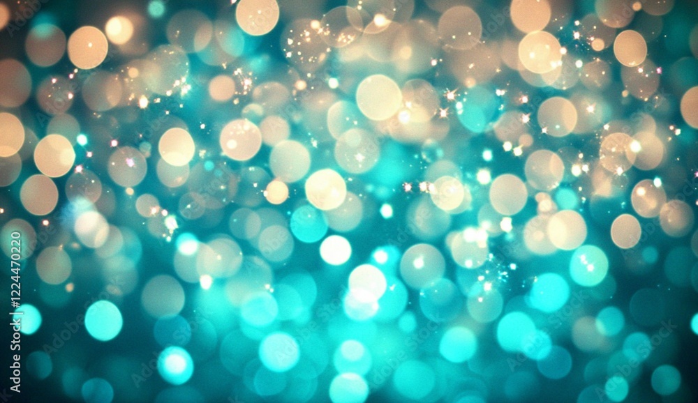 Abstract Teal and Gold Bokeh Background Festive Sparkling Lights Blurred Circles Shiny Elegant Design Digital Abstract Teal and Gold Bokeh Background Festive Sparkling Lights Blurred Circles Shiny Elegant Design Digital
