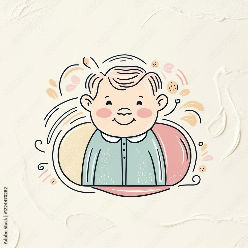 A whimsical hand-drawn clip portrait artwork of an smiling sport coach on a crisp white background, created in a vector style with bold lines, soft curves, and delicate textures. Pastel creamy card. A whimsical hand-drawn clip portrait artwork of an smiling sport coach on a crisp white background, created in a vector style with bold lines, soft curves, and delicate textures. Pastel creamy card.