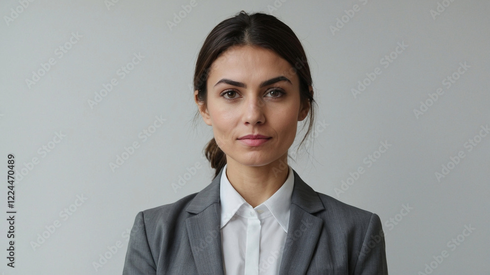 beautiful businesswoman isolated on white