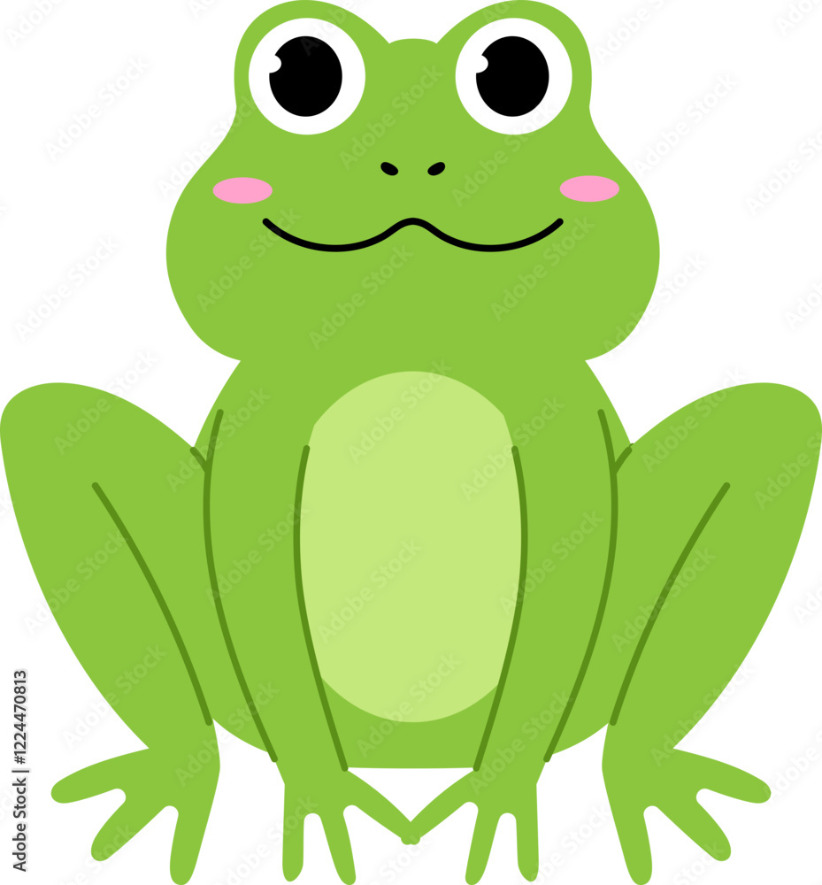 Smiling funny frog sitting cartoon illustration Smiling funny frog sitting cartoon illustration
