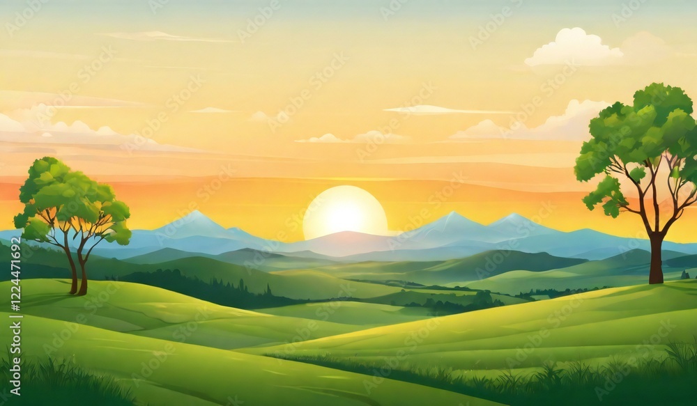 Obraz premium landscape with mountains