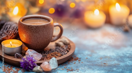 Wallpaper Mural Relaxing tea ritual cozy home lifestyle photography warm atmosphere close-up mindfulness concept Torontodigital.ca