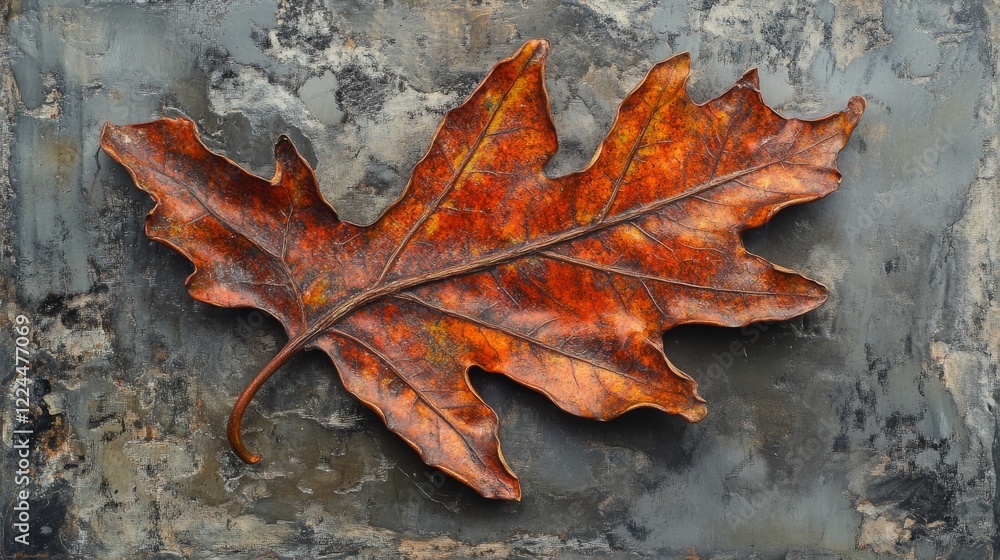 70.A vivid autumn oak leaf from Middlebury, Vermont, its vibrant shades of orange and brown accentuated by natural light, with close attention to its texture and organic imperfections. 70.A vivid autumn oak leaf from Middlebury, Vermont, its vibrant shades of orange and brown accentuated by natural light, with close attention to its texture and organic imperfections.