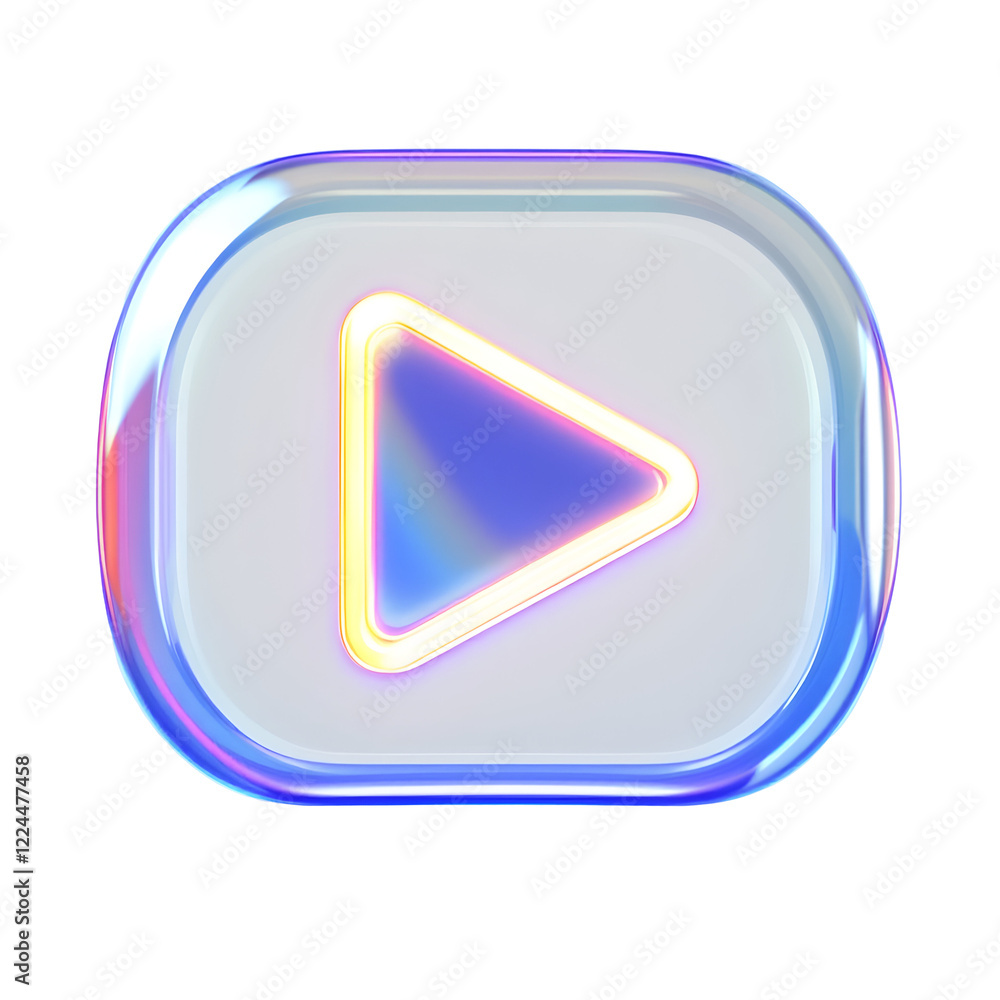 Play Button 3D icon isolated on transparent background ideal for media and UI-based applications
Play Button 3D icon isolated on transparent background ideal for media and UI-based applications