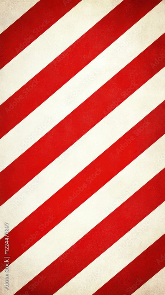 Red and white diagonal stripes pattern.