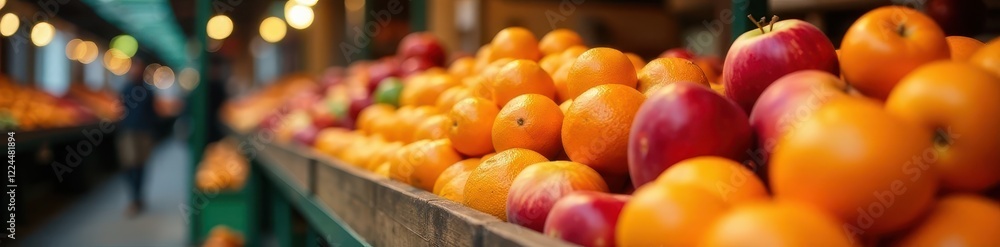 Vibrant fruit stand, apples, oranges overflowing , produce, juicy Vibrant fruit stand, apples, oranges overflowing , produce, juicy