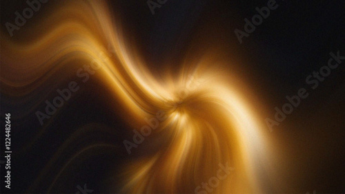 rotating movement of bright explosion flashes on black background. golden light