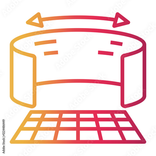 interaction Line Gradient Icon