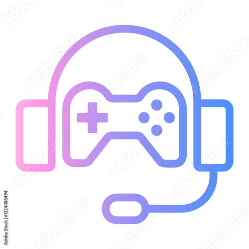 joystick Line Gradient Icon