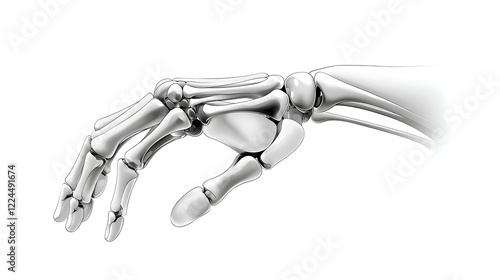 Detailed Human Hand Bone Structure Illustration photo