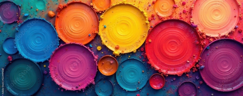 Set of painted colorful circles, diverse tones, element, circle Set of painted colorful circles, diverse tones, element, circle