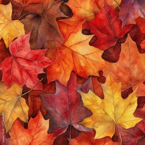 Wallpaper Mural Autumn Maple Leaves Background Torontodigital.ca