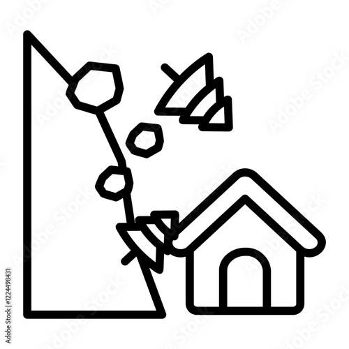 landslide Line Icon