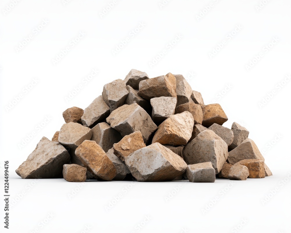 A pile of natural stones for construction use. A pile of natural stones for construction use.
