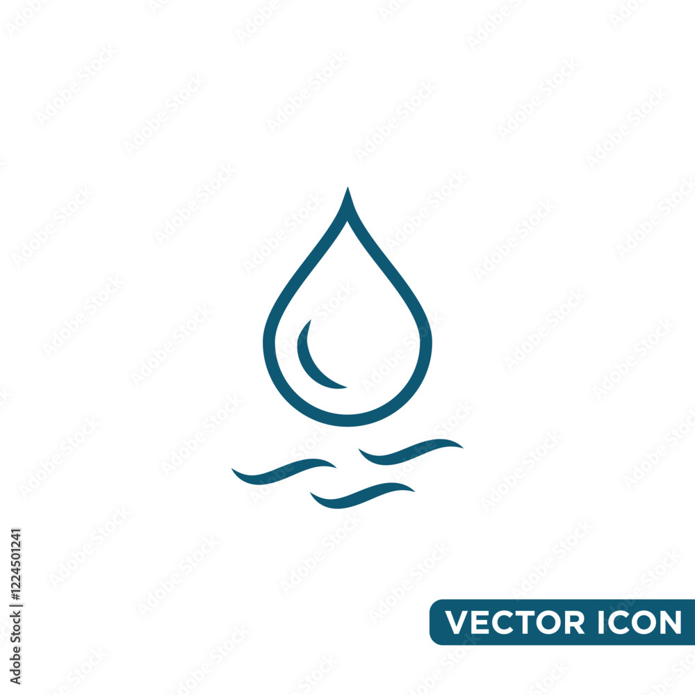 Simple Design Water Drop Icon Template Simple Design Water Drop Icon Template